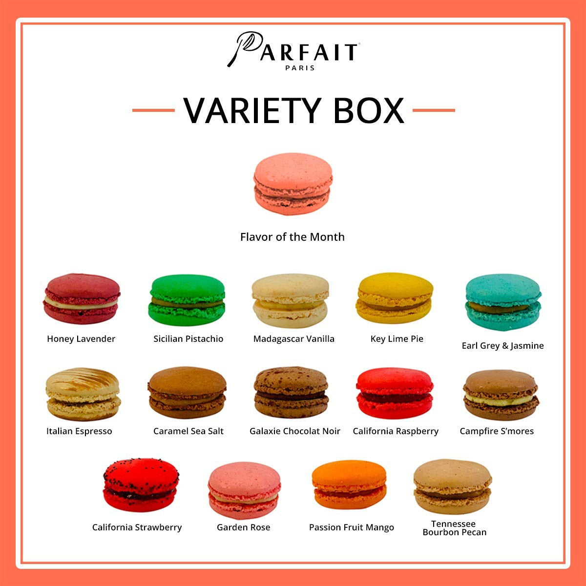 Parfait Paris Macaron Flavors